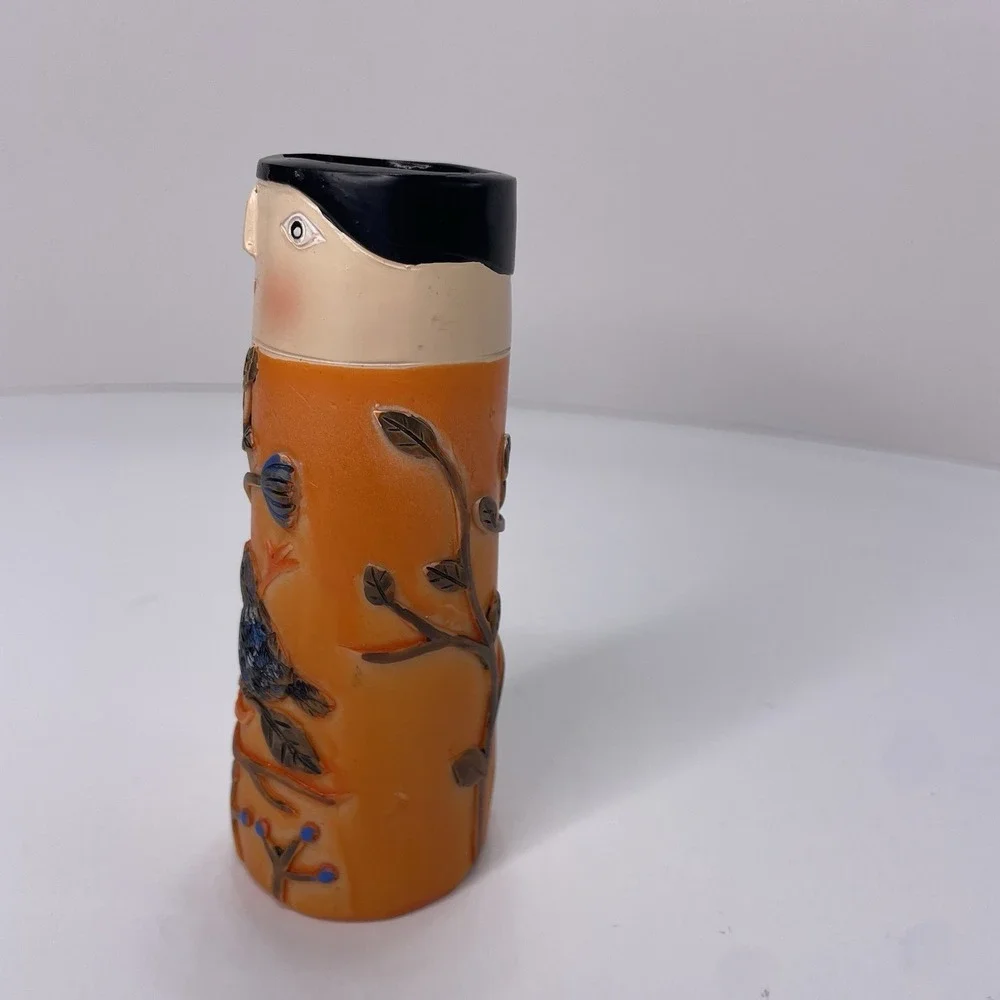Creative Face Bud Resin Vases Boho Family‎ Set Of 2 Home Decor Orange/ Blue